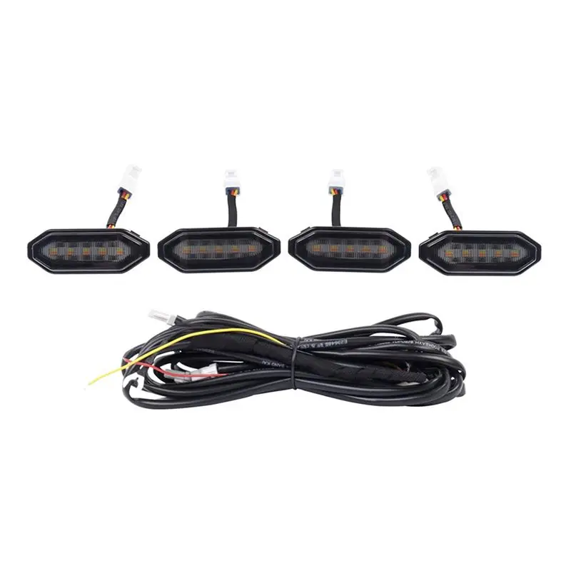 

A04E-8X LED Front Grille Lights White Amber Light External Grille Lamps For Jimny JB64 JB74 2019 2020 2021