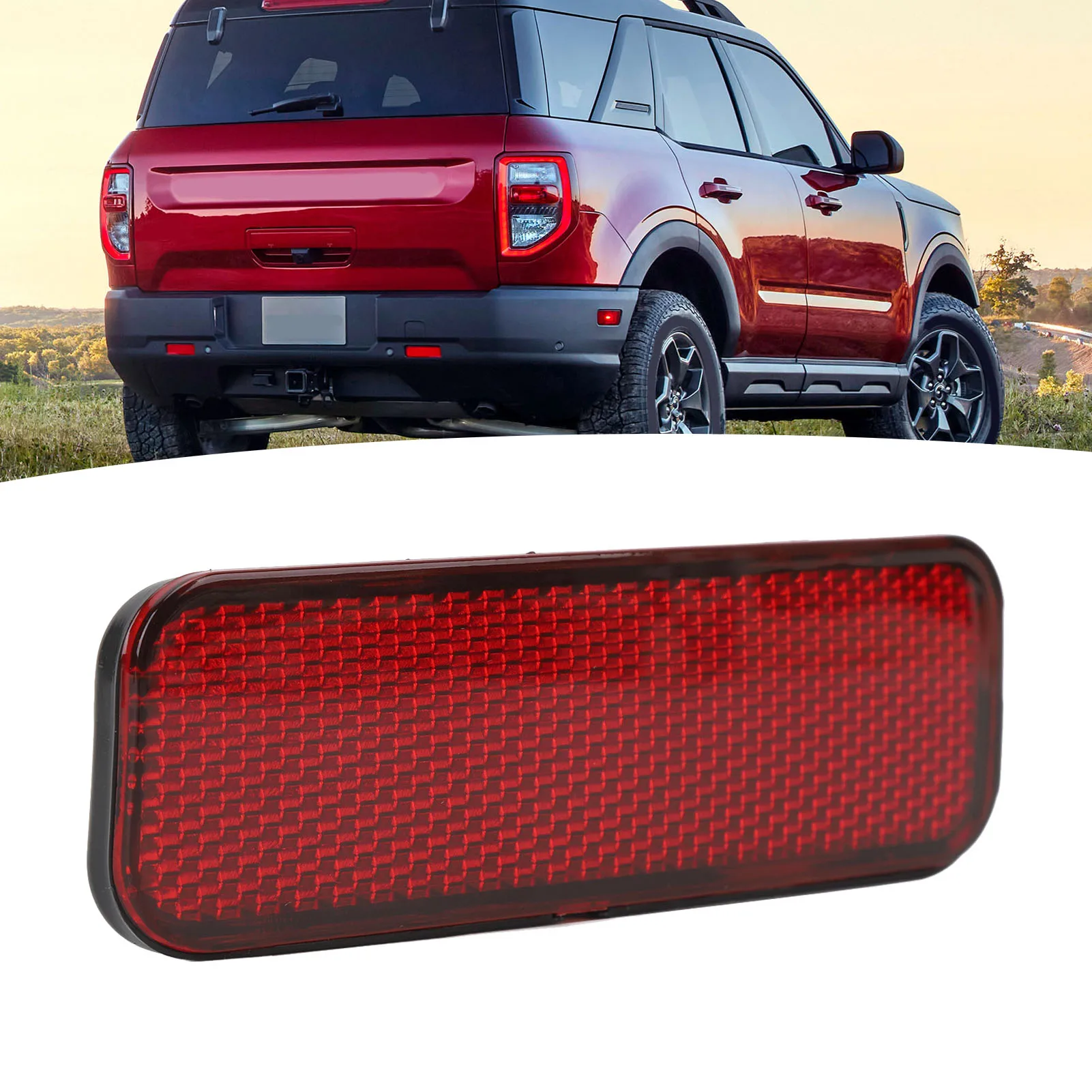 Rear Bumper Reflector Heat Resistant Tail Bumper Marker Reflector Replacement For Bronco Sport 2021 To 2023 Left M1PB 515C1 AA