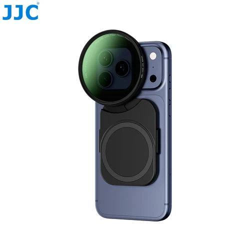 Imagen 2 del producto Adaptador de filtro de lente de montaje de filtro de teléfono magnético JJC para iPhone 17 Pro Max 17 16 15 14 Series con zapata fría 1/4 ""para trípode de micrófono