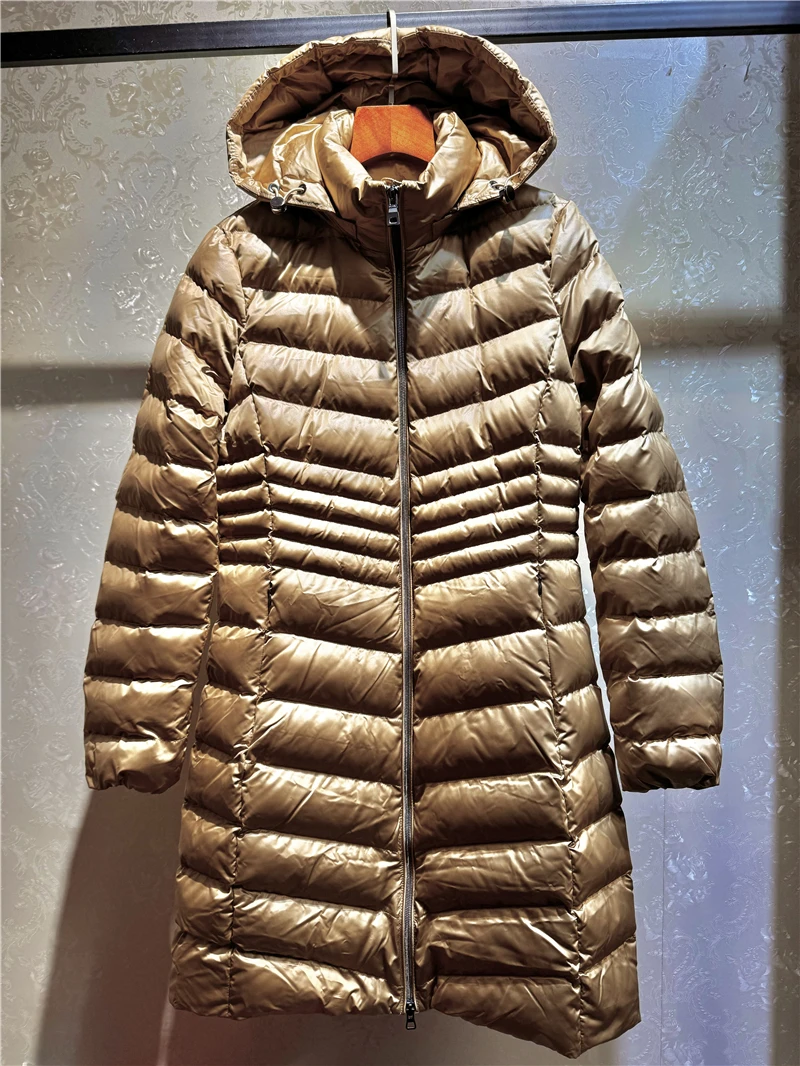 GEOX Thiened imperméable chaud coton Jaet pour les femmes en plein air Sle taille réglable coupe ajustée longue manteau à fermeture éclair Bla