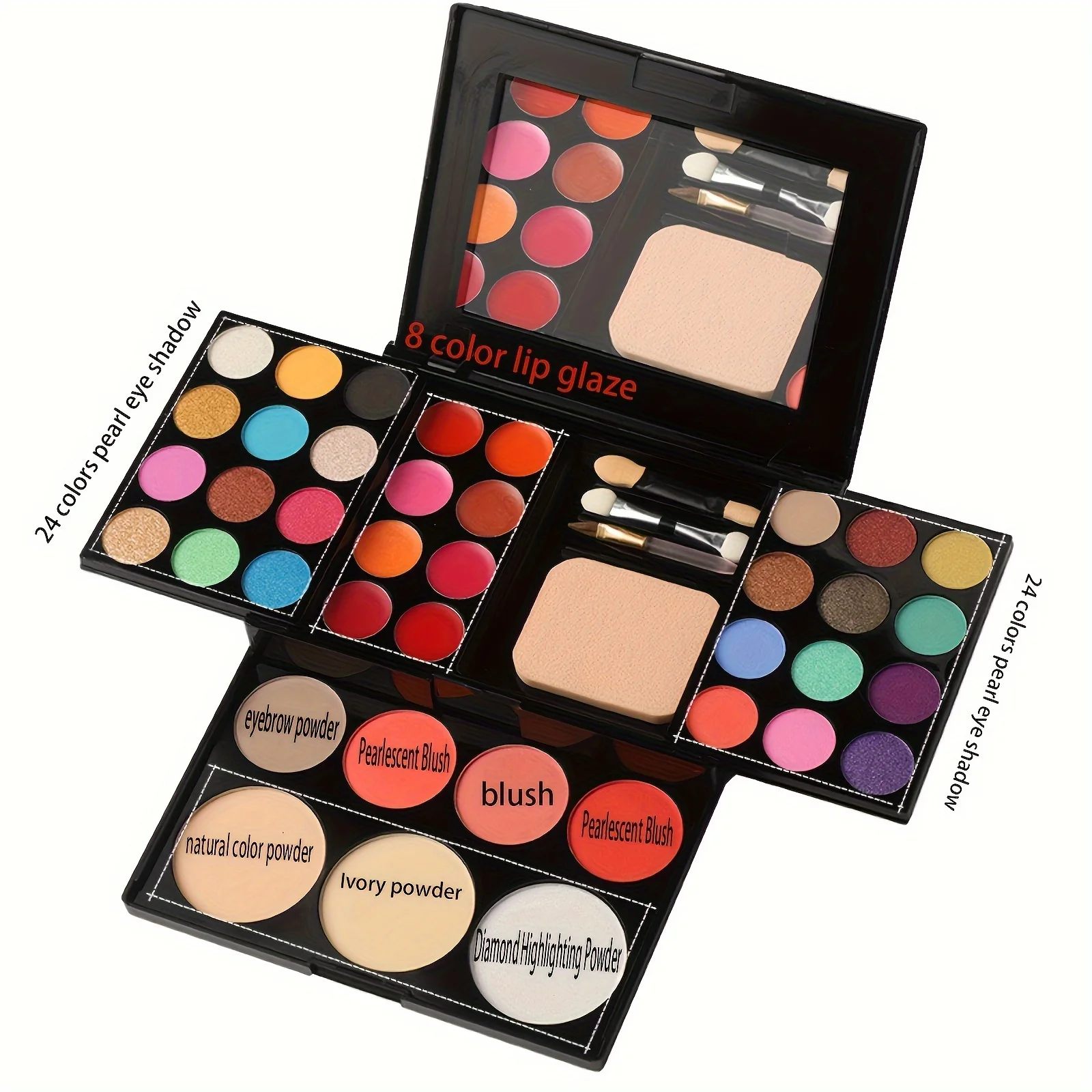 39-Color Multi-Purpose Palette Set - Professional Eyeshadow Set with 24 Shades Perfect for Stage