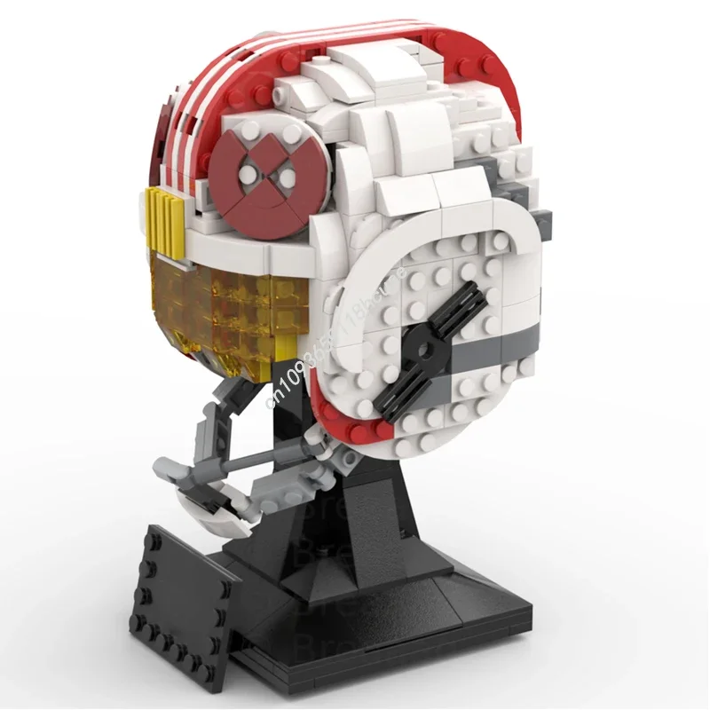 575PCS Star Battle Luke's Pilot Helmet Helmet Collection Modular Model Moc Building Blocks Stacking Bricks Creative Kid Toy Gift