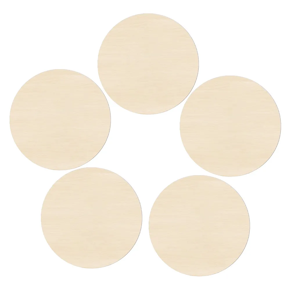 

Набор из 5 круглых деревянных дисков (натуральные, необработанные) для поделок, граффити, рисования, школьных художественных проектов, развития мелкой моторики у детей