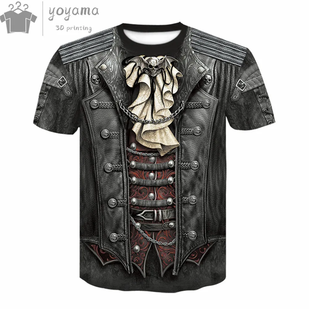 Summer Men's 3d Printed Horror Skeleton Men T-Shirt Stylish Casual Fun Alternative Short Sleeve O Neck Oversized Quick Dry Shirt image 3