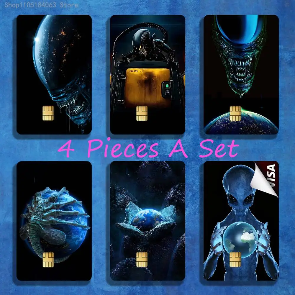 

A-Alien 2025 Earth Credit Debit Card Stickers Anime Diy Waterproof Sticker Film Tape Skin for Small Chip