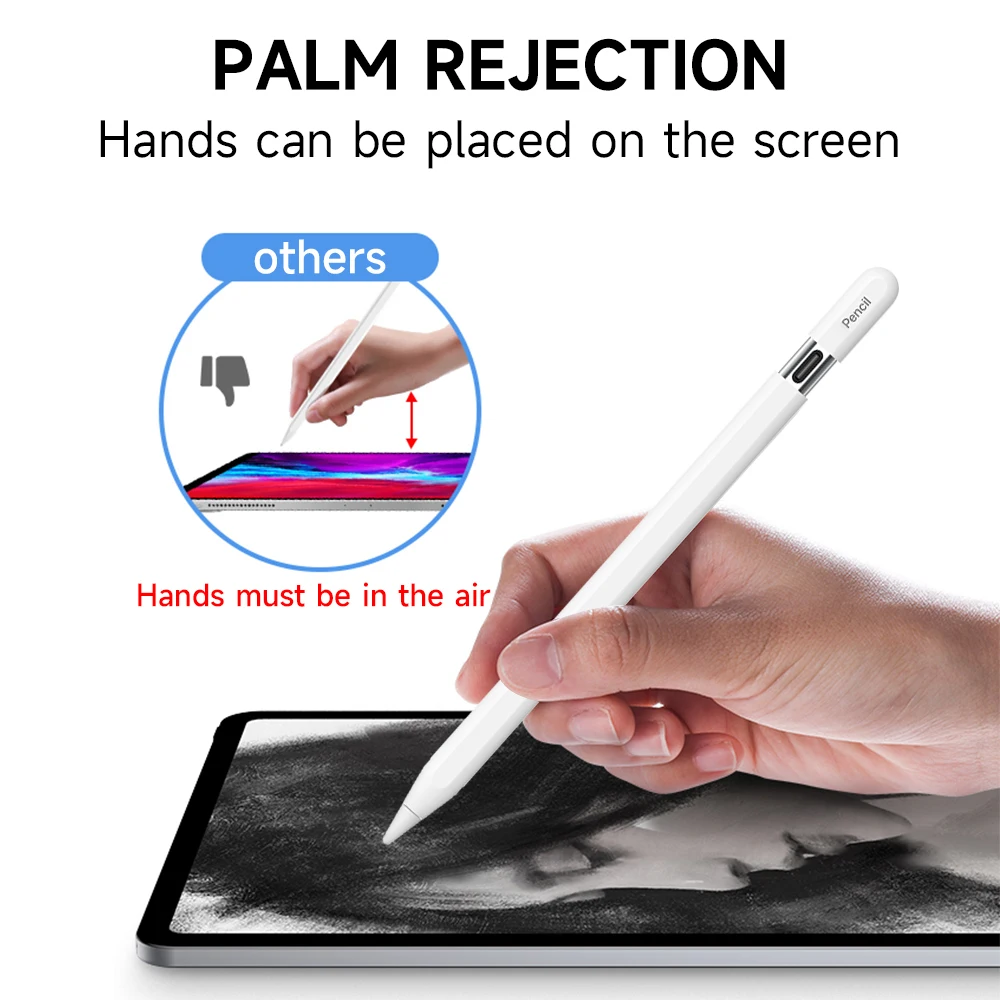 

Стилус для iPad (USB-C) для Apple Pencil 32 1, с магнитной зарядкой, функцией Palm Rejection и датчиком наклона, для iPad Pencil 2022, 2021, 2020, 2018, 2019 годов выпуска.