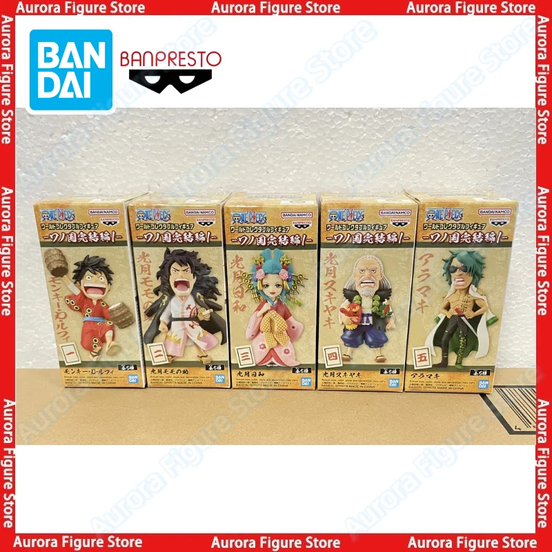 

В наличии Bandai BANPRESTO WCF One Piece Wano Country Arc Vol.1 Luffy Kozuki Momonosuke Desktop Cute Doll Аниме Фигурки Игрушки ПВХ