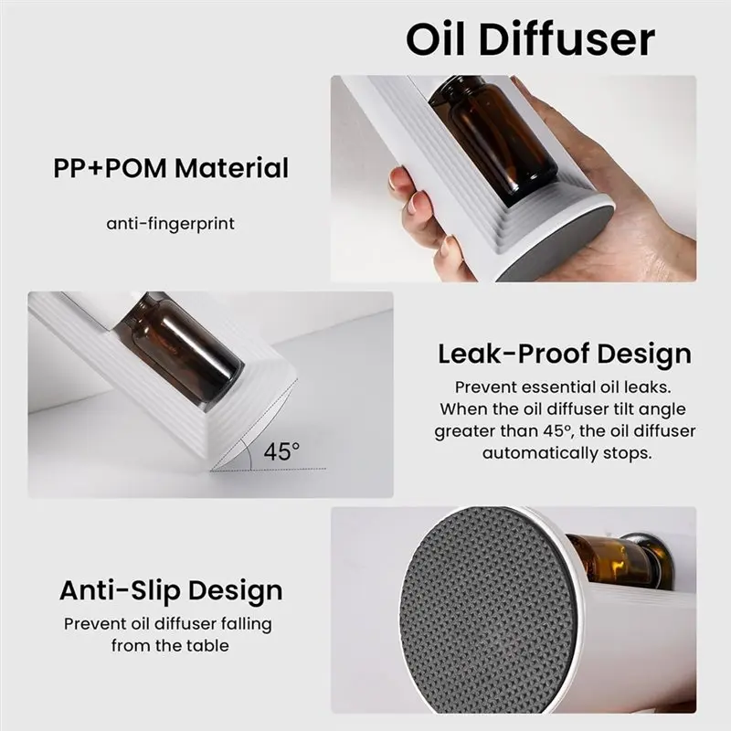 FGGS-Waterless Essential Oil Diffuser, Portable Small Mini Scent Air Machine, Quiet Leak-Proof Home Fragrance Aroma Diffuser