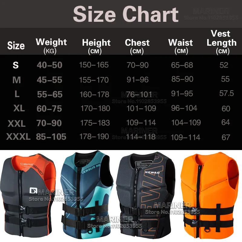 Life Jacket Kayak Adults Life Vest Surf Vest Ski Motorboats Wakeboard Raft Rescue Boat Vest Swimming Fishing Drift Life Jacket