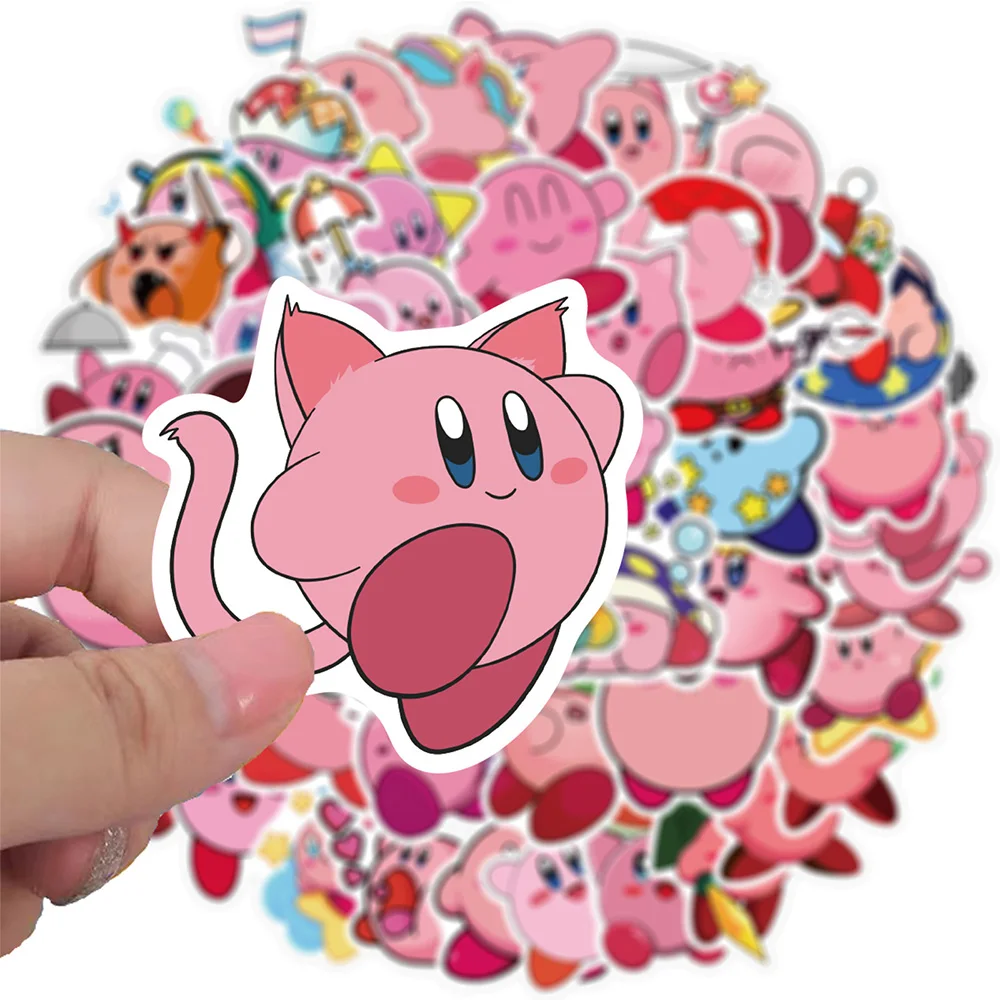 10/30/50PCS Cute Kirby Anime Sticker Guitar Skateboard DIY Waterproof Phone Case Kawaii Laptop Sticker Kawai Stickers Packs