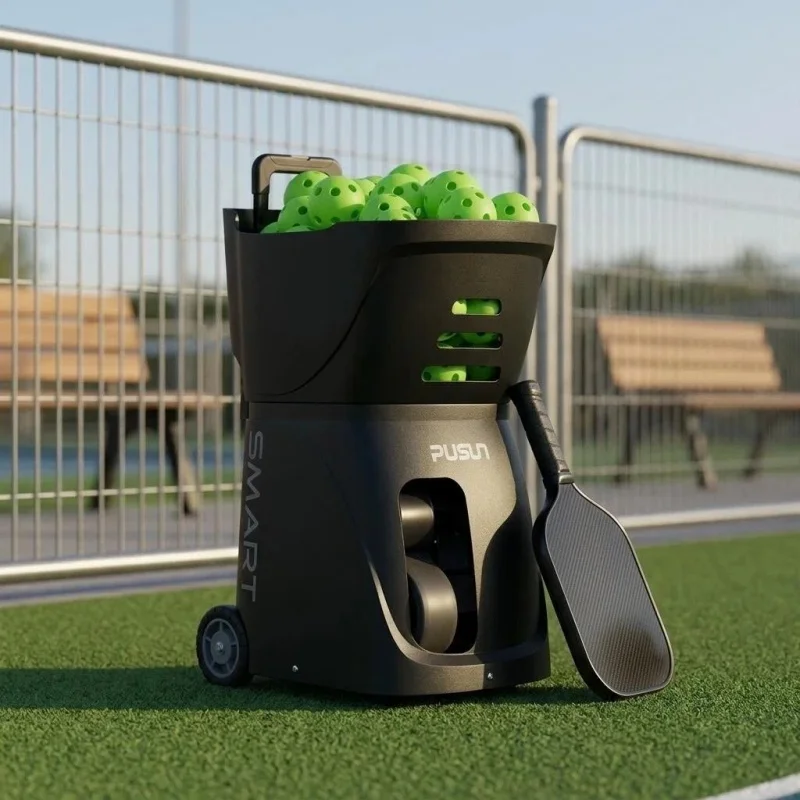 PUSUN PP Smart Pickleball Machine Portable Automatic Ball Launcher With App Control And Spin Training