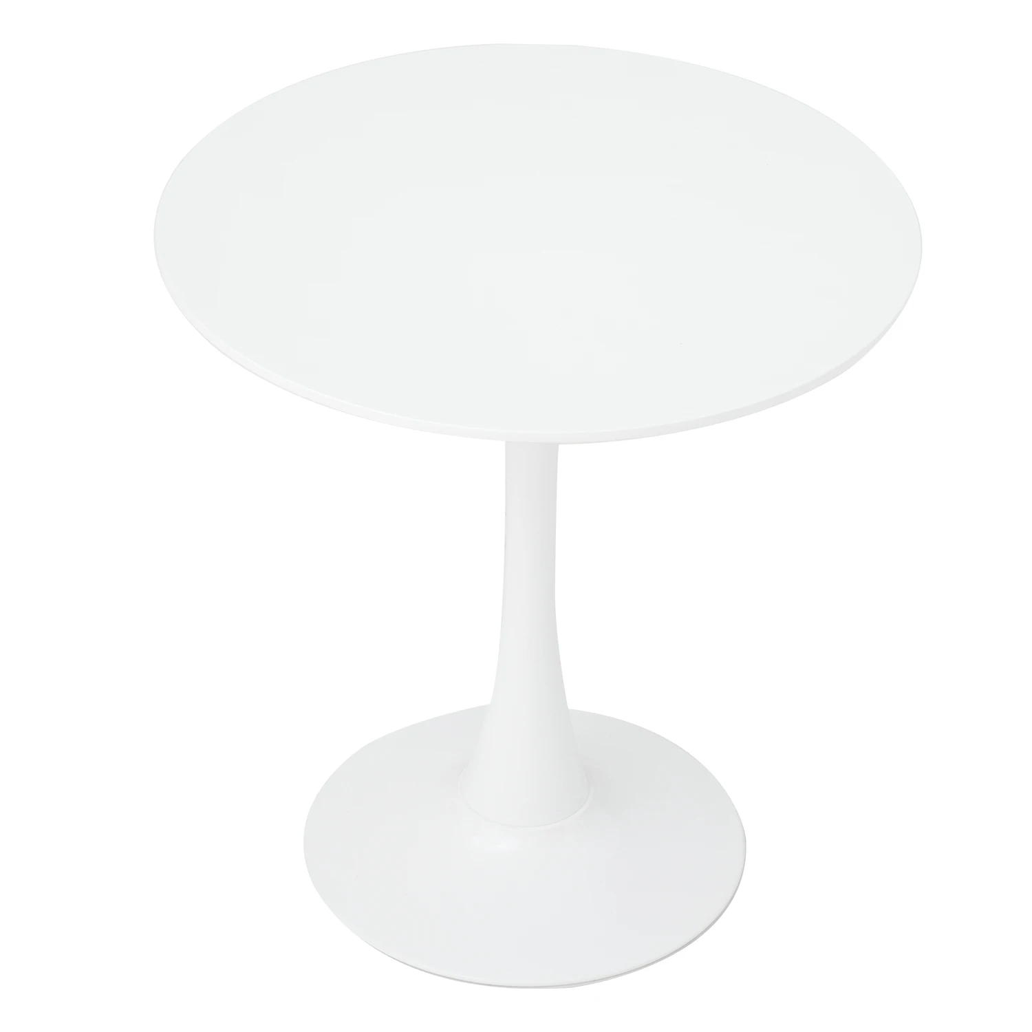Runder Esstisch Eleganter Weißer Nordischer Tulpen-Tisch Runder Vielseitiger Tisch Küche Kaffee Balkon Weiß/Schwarz 70cm