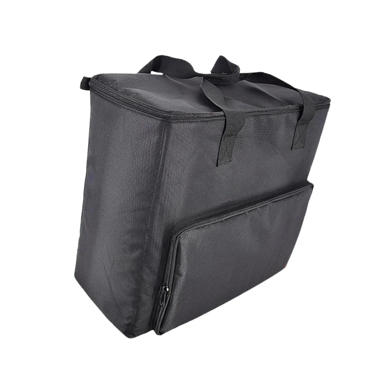

Desktop Computer Travel Tote Bag Black Reinforced Handle Strap Portable with Front Pocket Storage Bag Waterproof Oxford Fabric