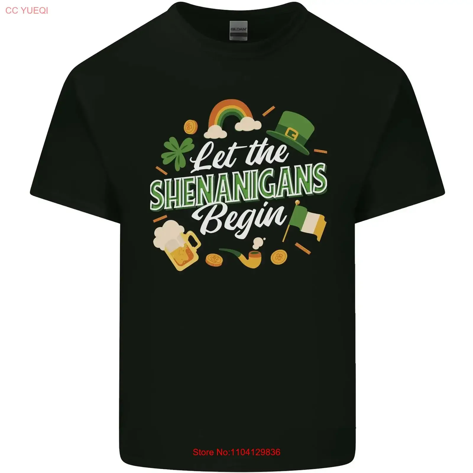 St Patricks Day Let the Shenanigans Begin Mens Light Cotton T Shirt vintage Washed fashion graphic designer clothes Unisex Soft
