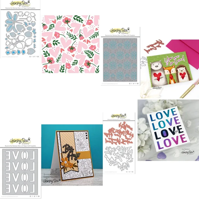 Сердце Отеряет Любовь Маленьких Животных Металлическая Высечка 2025 Новые DIY Высечка Формы Отлома Бронирование Изготовление Бумаги Вырезы Ремесла Большая Матрица