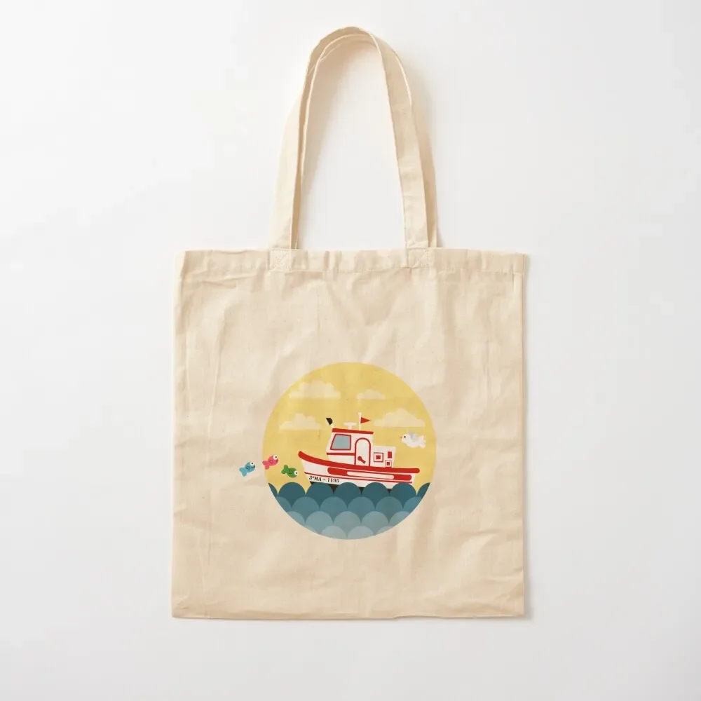 

Fishing Boat Tote Bag Fabric bag large size bags supermarket folding bag Cloth bags
