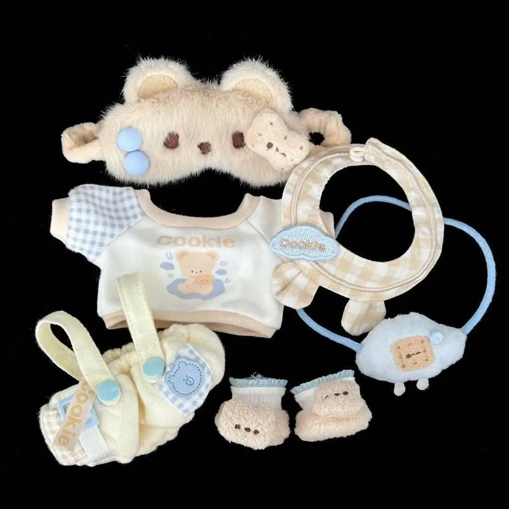 

Welcome Little Dog Bear Biscuits 20cm Cotton Doll 20cm Baby Clothes Set Cute Doll Doll Dress Up Sweet Girl Gift