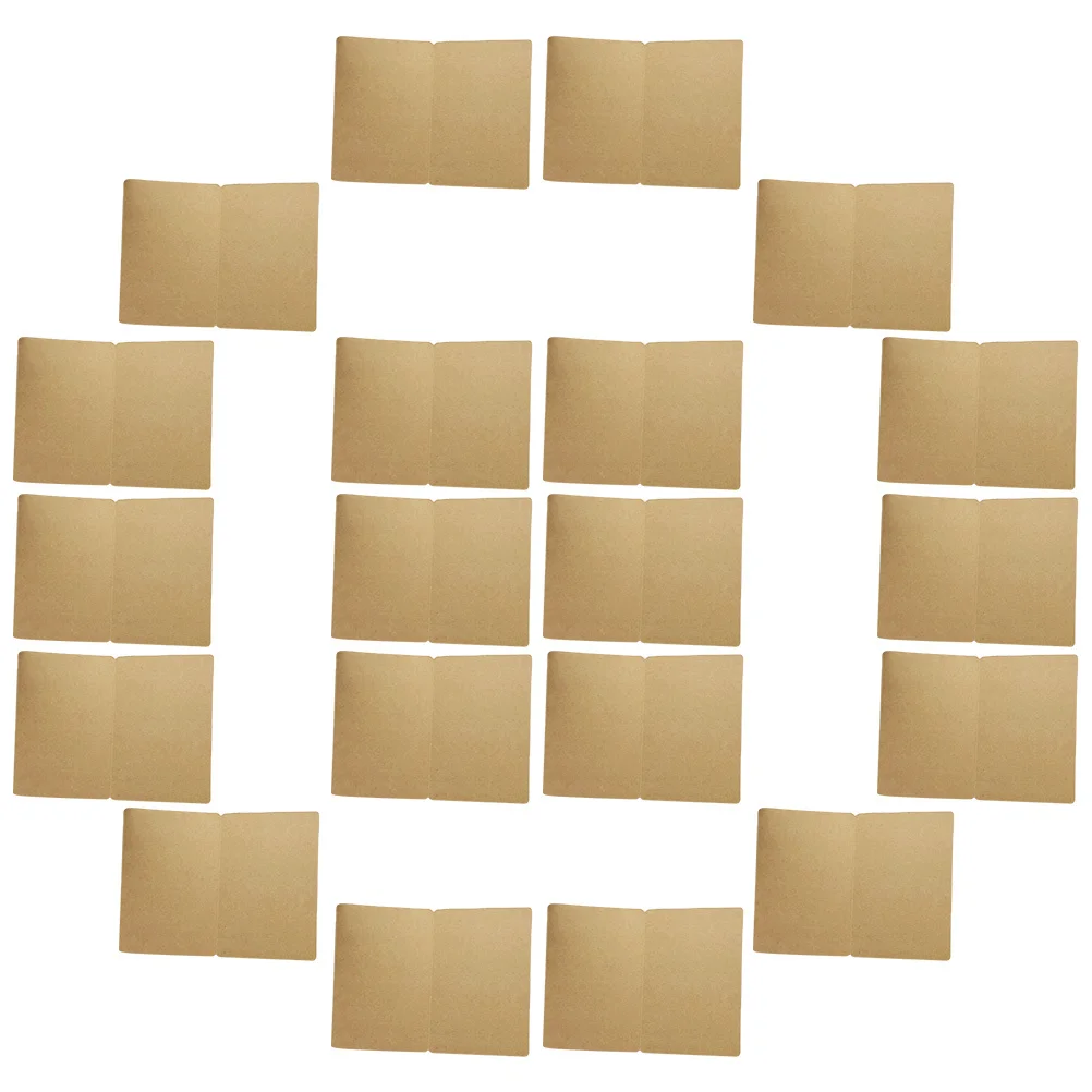 

20 шт., пустые крафт-карточки в деревенском стиле, сложенные открытки для DIY, свадебные приглашения, пустые поздравительные открытки, принадлежности для изготовления открыток