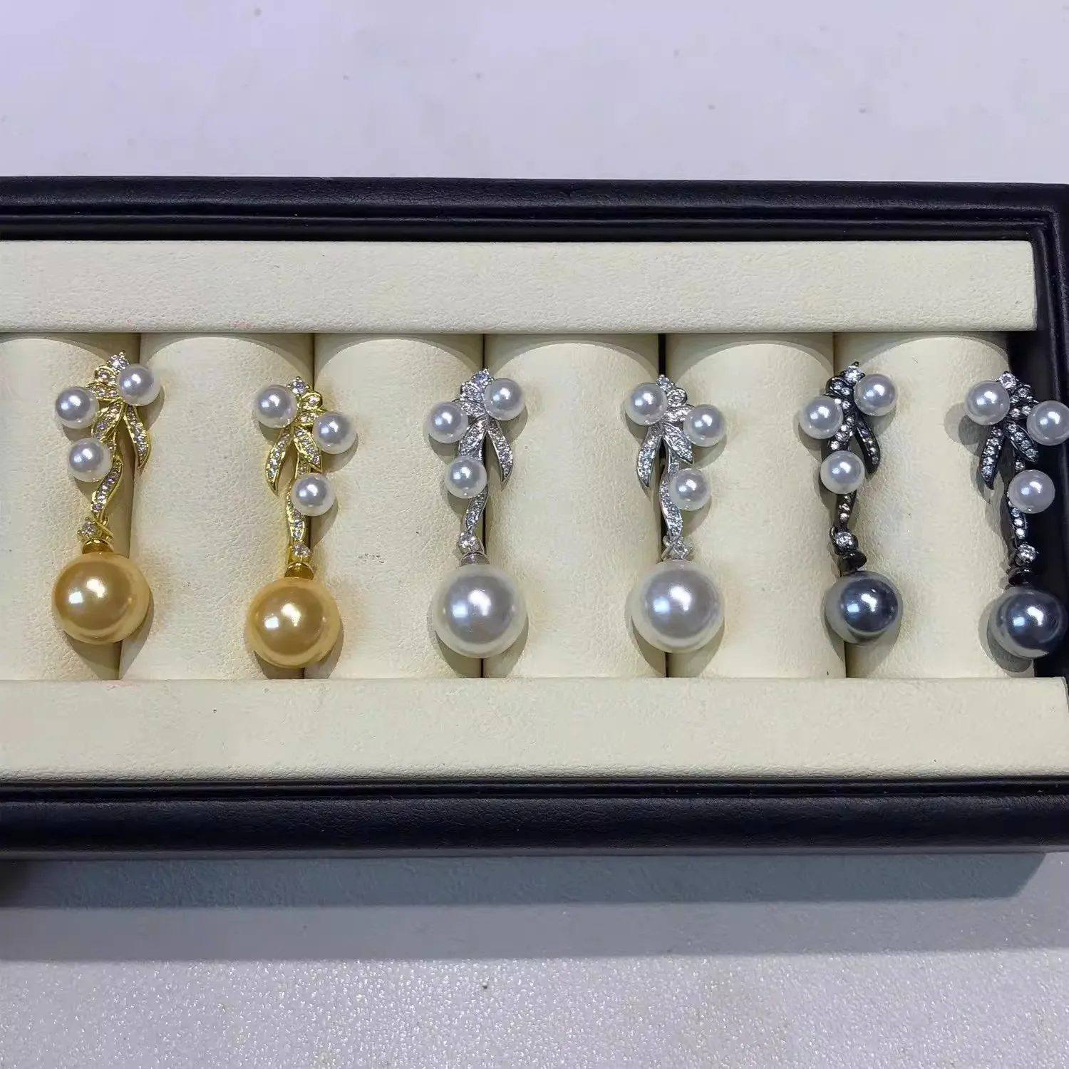 

MeiBaPJ 4-8mm Natural Nearround Pearls Fashion Flower Drop Earrings 925 Silver Fine Party Jewelry for Women
