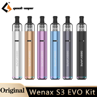 Original GeekVape Wenax S3 EVO Kit 18W Vape 1100mAh Battery 2ml 0.8ohm S Cartridge Vaporizer Electronic Cigarette