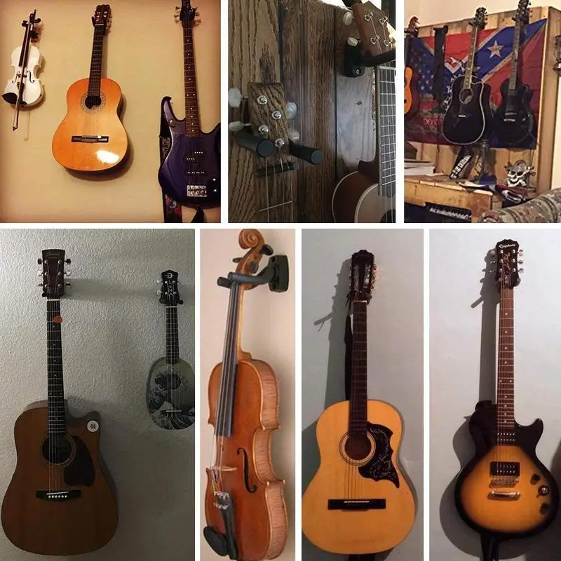 1/3/5er-Pack Gitarrenhalter, Gitarren-Wandhalterung, Hakenständer, Saiteninstrumenten-Wandhalterungen für Akustik-, Elektro- und Bassgitarren – Detail 12