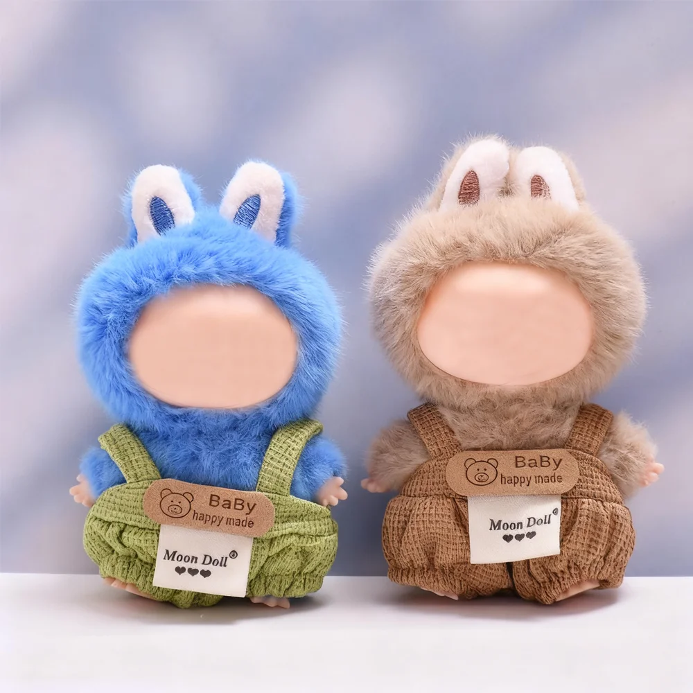 

Для 4.0 Labubu, декор одежды 10 см, мини-плюшевая кукла, аксессуары для одежды, милый комбинезон, роскошный дизайн, игрушка-брелок, кулон, костюм