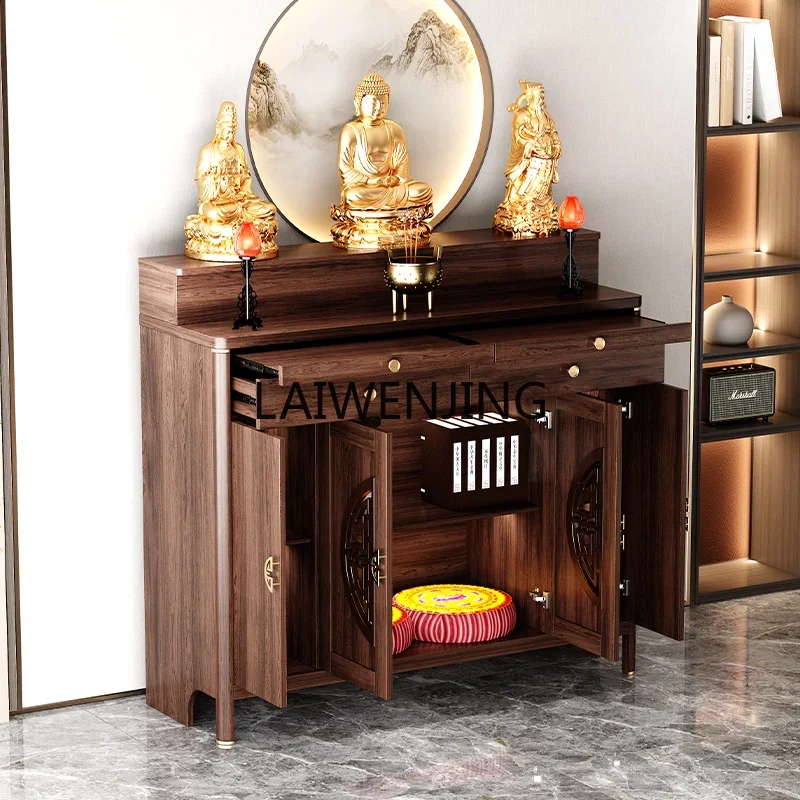 HLZ Offering Table Shentai Cabinet Incense Case Household Buddhist Table Offering Bodhisattva Buddha Cabinet