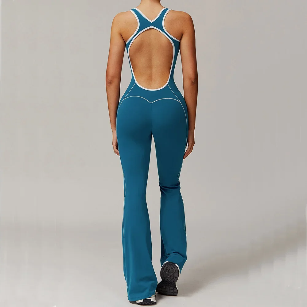 

Women's Tracksuit Yoga Set Jumpsuits One Piece Fitness Rompers Sleeveless Sportswear Push Up Set Gym Set Running Workout Clothes