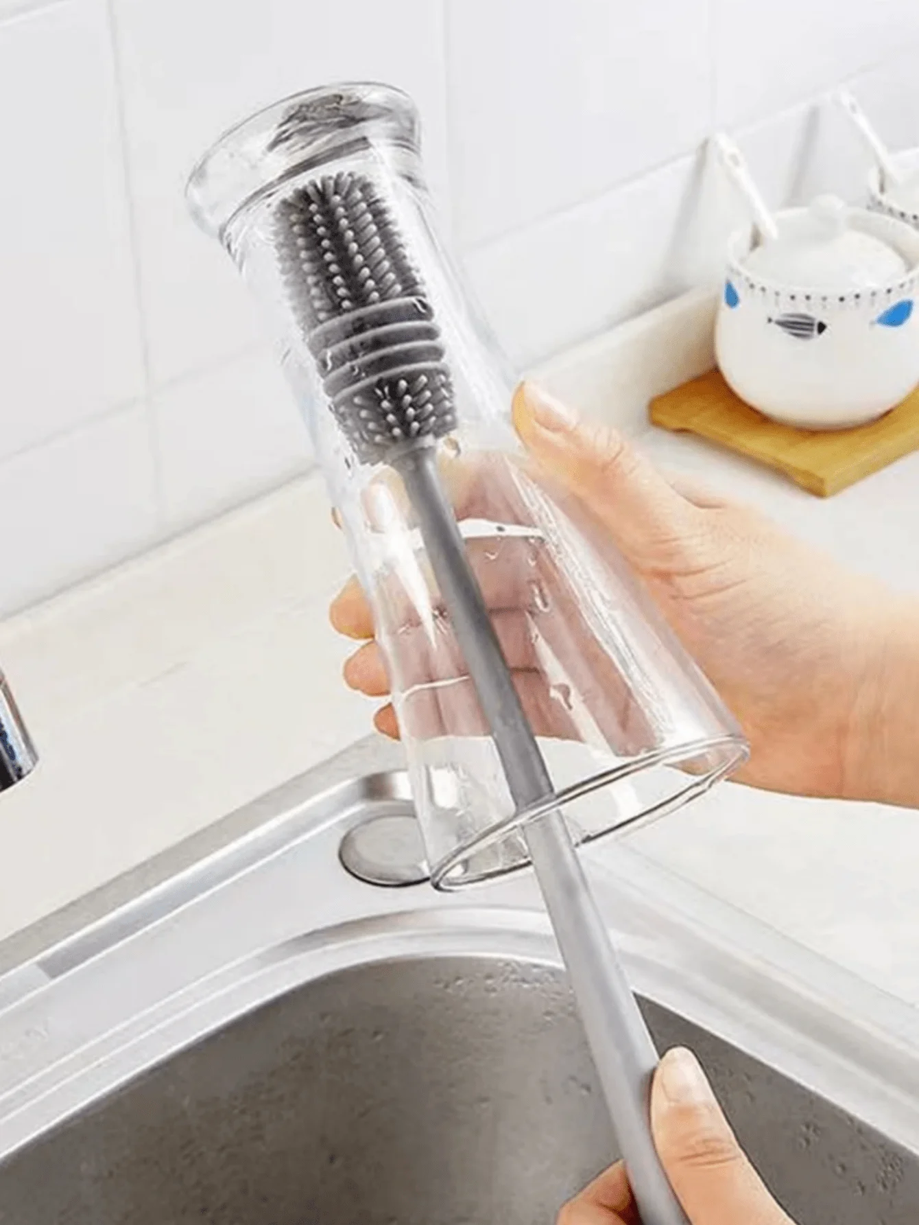 360 Degree Cleaning Power: 1pc Silicone Cup Brush For Effortless Tea Stain Removal,Kitchen,Bathroom,Home,Household Supplies image 6