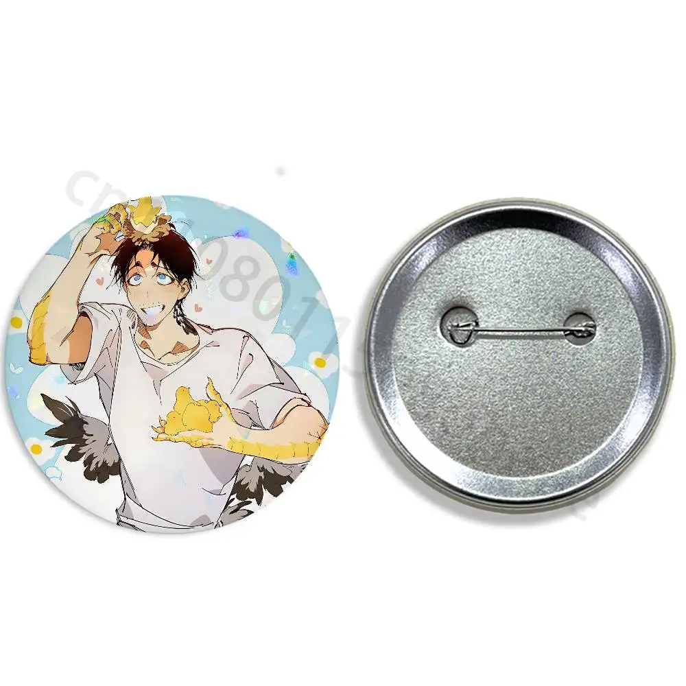 Manhwa Mr As Farm Pins 58mm Cute Cartoon Badge Handmade Brooches for Backpack Accessories Jewelry Gifts