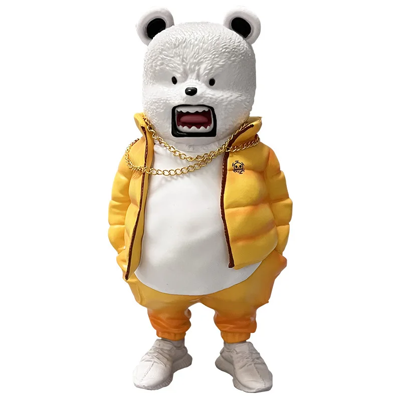 Anime One Piece Bepo Bear PVC figura de acción Anime figura oso blanco modelo juguetes colección muñeca regalo 15cm