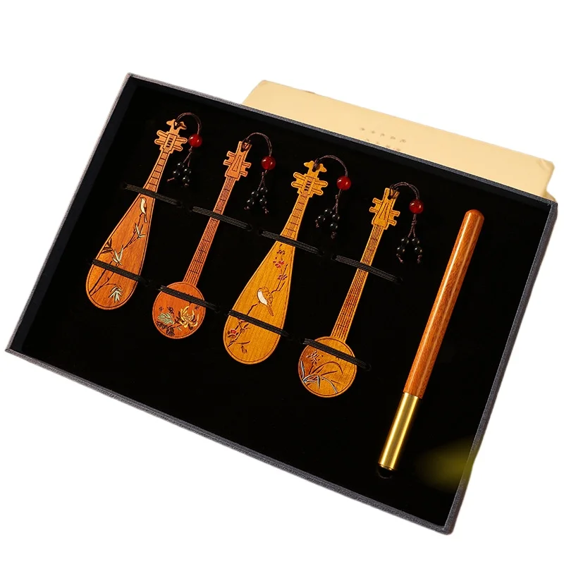 

Resin musical instrument wooden bookmark