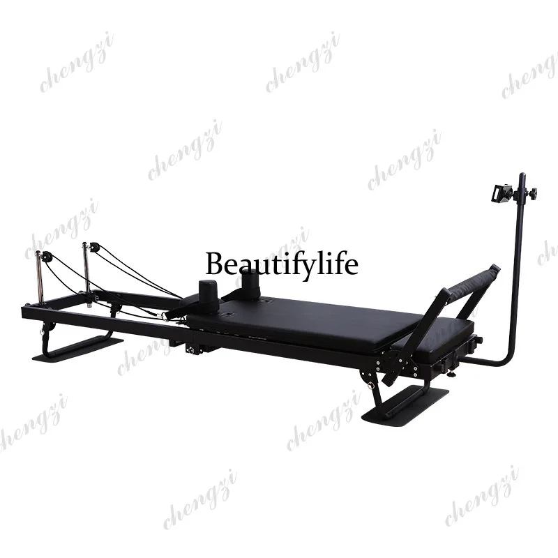 Commercial Foldable Pilates Reformer Equipment New Armrest Pulling Rope Headrest Adjustment Home Convenient Pilates