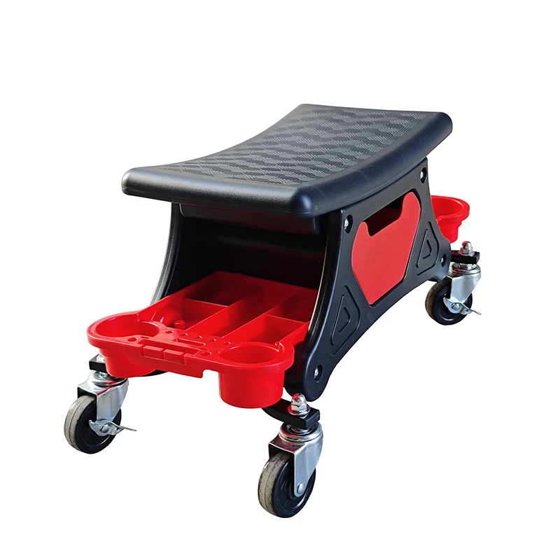 LEADLOONG Garage Repair Bench 59*27*29.5CM  Storage Trays Mobile Car Beauty Repair Chair Auto Maintenance