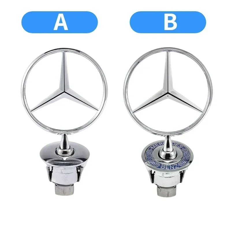 

3D Metal Car Front Bonnet Hood Emblem Badge for Mercedes Benz W202 W203 W204 W205 W208 W210 W220 GLA CLA GLC GLK GLE Accessories
