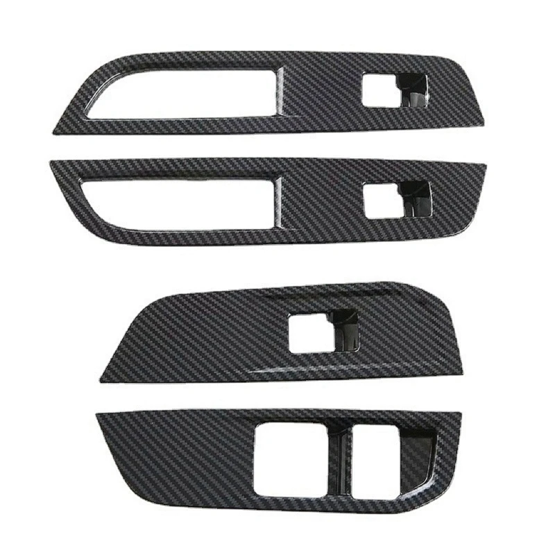 4pcs ABS Door Armrest Panel Window Switchs Lift Button Cover Trims Compatible for MG4 EVMulan 2022-2024 Car Accessories