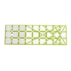 Acrylic Quilting Patchwork Ruler Green Colored Grid Lines Non-Slip For Easy Precision Cutting For Sewing Crafting 3mm Thickness