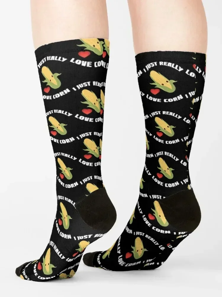 Corn On The Cob, I Just Really Love Corn Calcetines set Calcetines cálidos de invierno para hombre Mujer Hombre