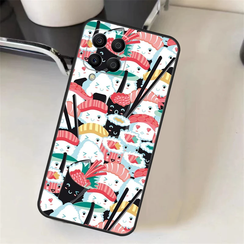 Kawaii Sushi Crowd Case For Samsung Galaxy M21 M23 M33 M53 M12 M32 M52 M13 M20 M11 M51 M14 M34 M54 M30s Cover