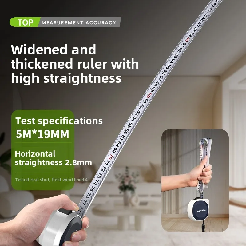 Mini Small Anti-cut Hand Steel Tape Self-locking Compact Frosted Anti-fall High Precision Tape Measure