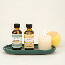 EUQEE 60ml Men's Fragrance Oils with Glass Dropper Leather Bamboo & Teak Forest Pine Chocolate Coffee Aroma Oils DIY Perfume