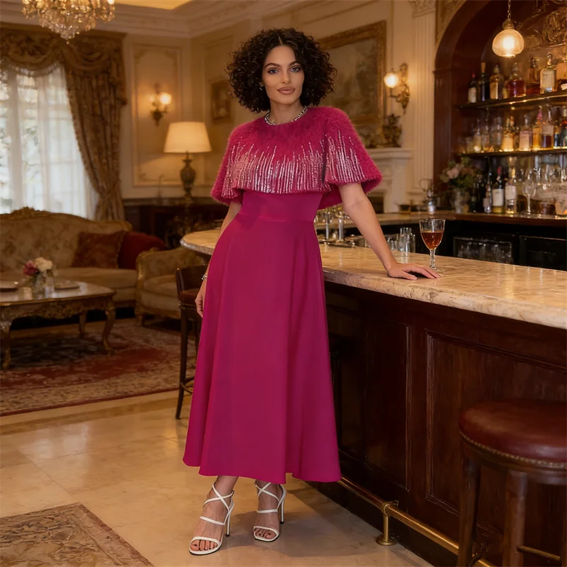 

Eid Djellaba Diamonds Cloak Cape Abaya Dubai Evening Party Dress Women Muslim Kaftan Turkey Robe Islam Jalabiya Vestidos Caftan