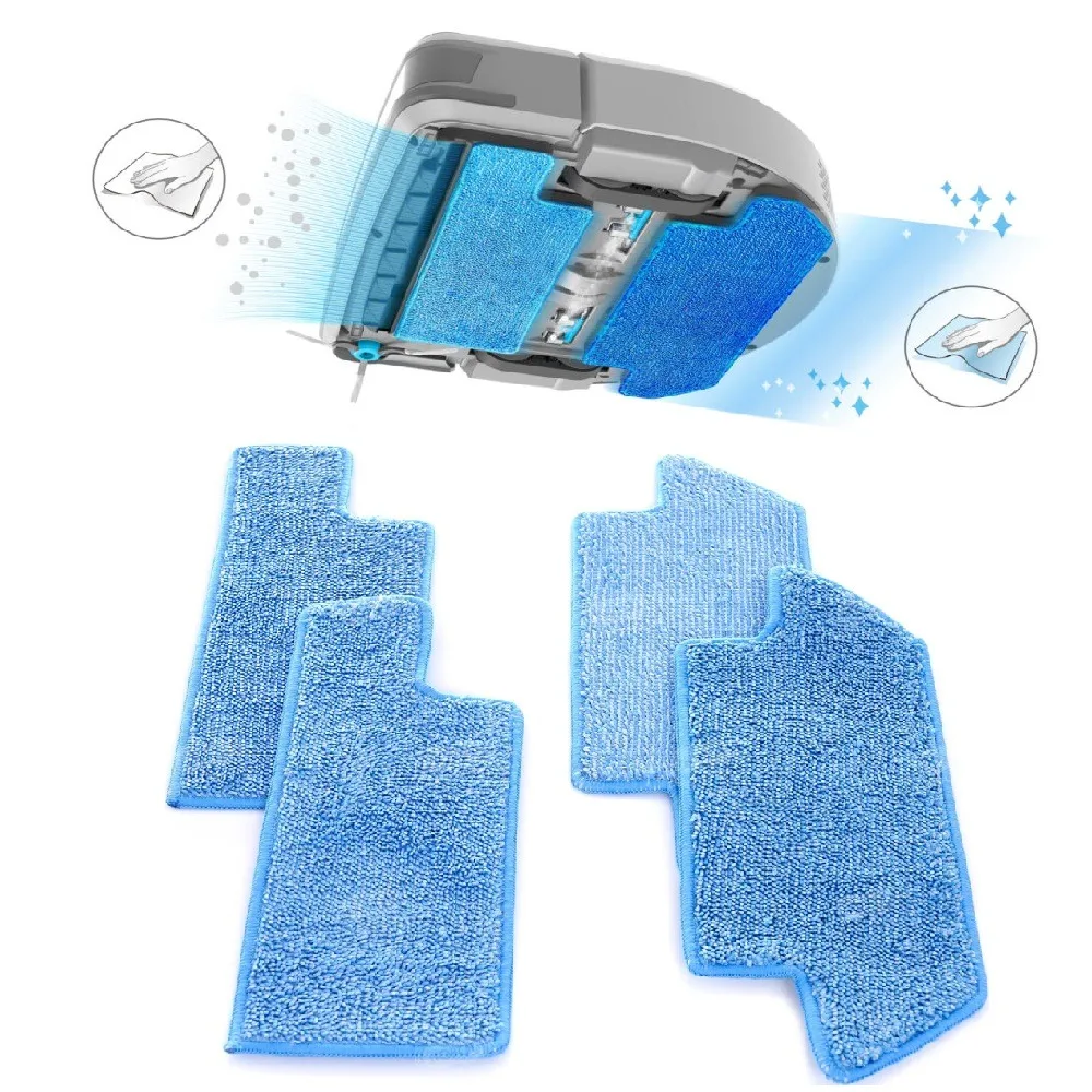 

2 pairs Washable Mop Pads Compatible with HOBOT legee 7 Robot Vacuum Cleaner Replacement Microfiber Mopping Cloth Accessories