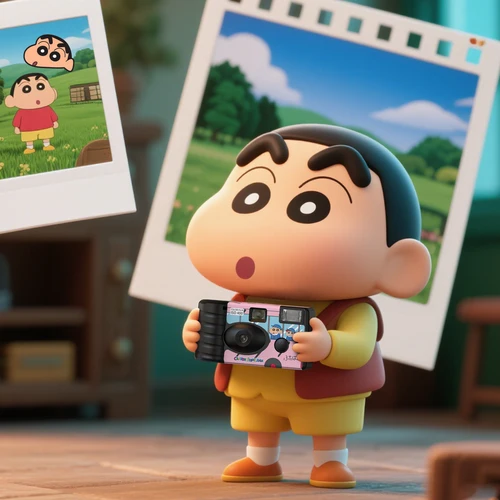 Imagen 2 del producto Crayon Shin chan película desechable cámara de color con flash incorporado pareja aniversario estudiante temporada de graduación cámara de película