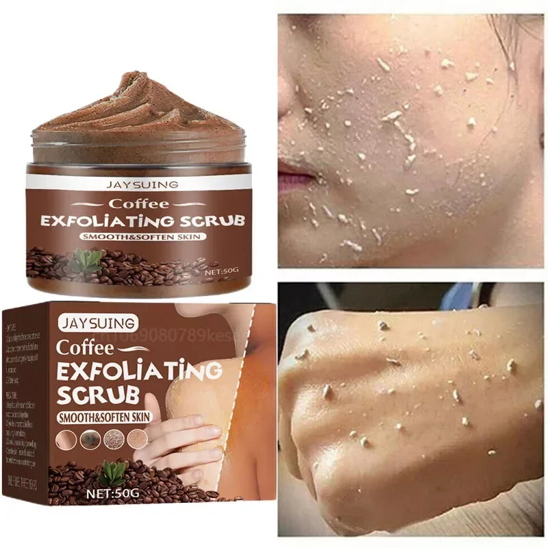 Crema exfoliante corporal de café, blanqueador de pigmentación de melanina, elimina la piel muerta, cuidado de Ducha