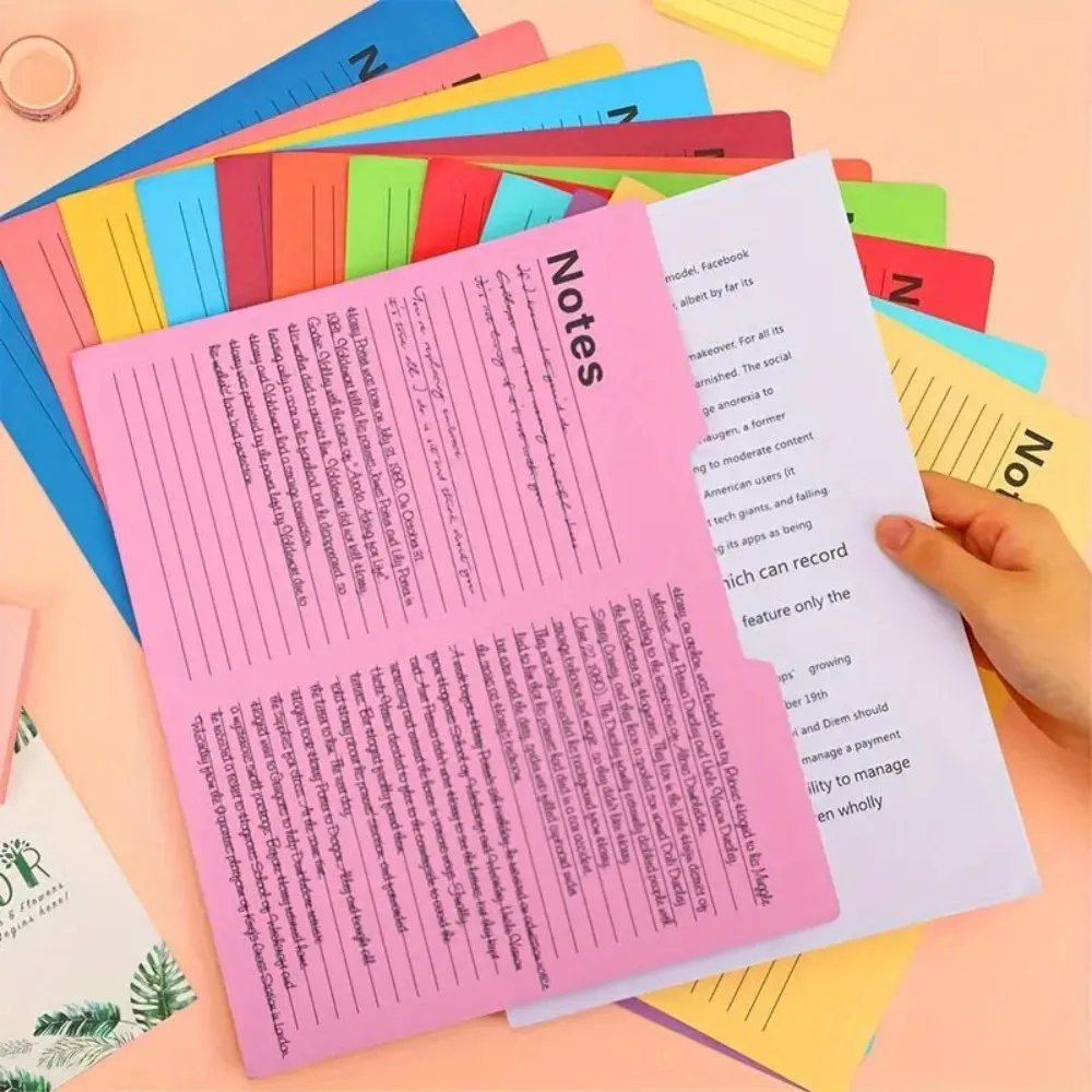 

Desktop Storage Writable Manila Folder Multifunctional Lineate Writing Notes a4 File Organizer Document Holder Large Capacity
