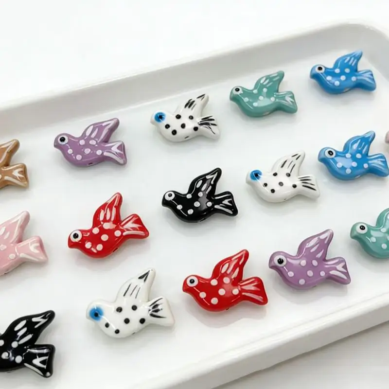 Creative Jewelry Making with Peace Dove Ceramic Bird Accessories Unique Pendants