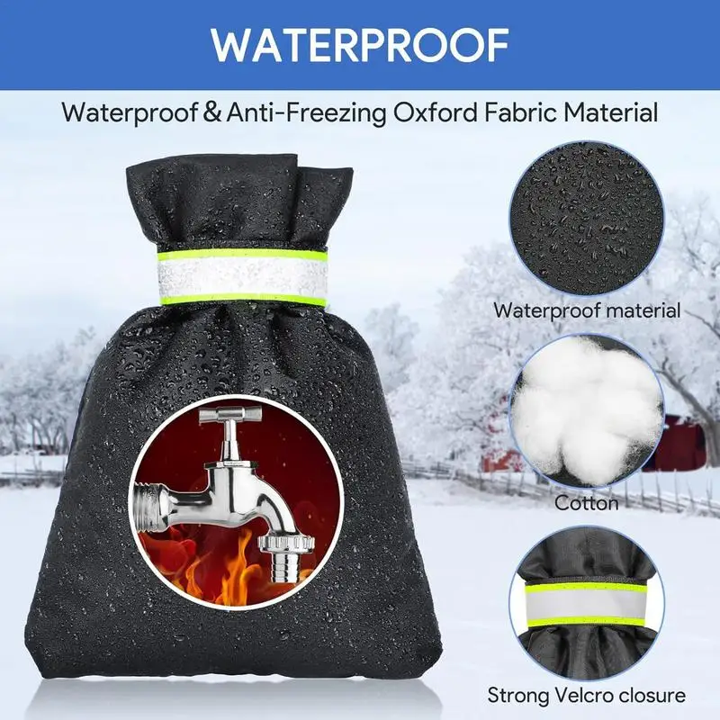 

Winter Faucet Protection Cover Outdoor Waterproof Tap Cover Antifreeze Insulated Outdoor Faucet Frost Protective Cover Kitchen