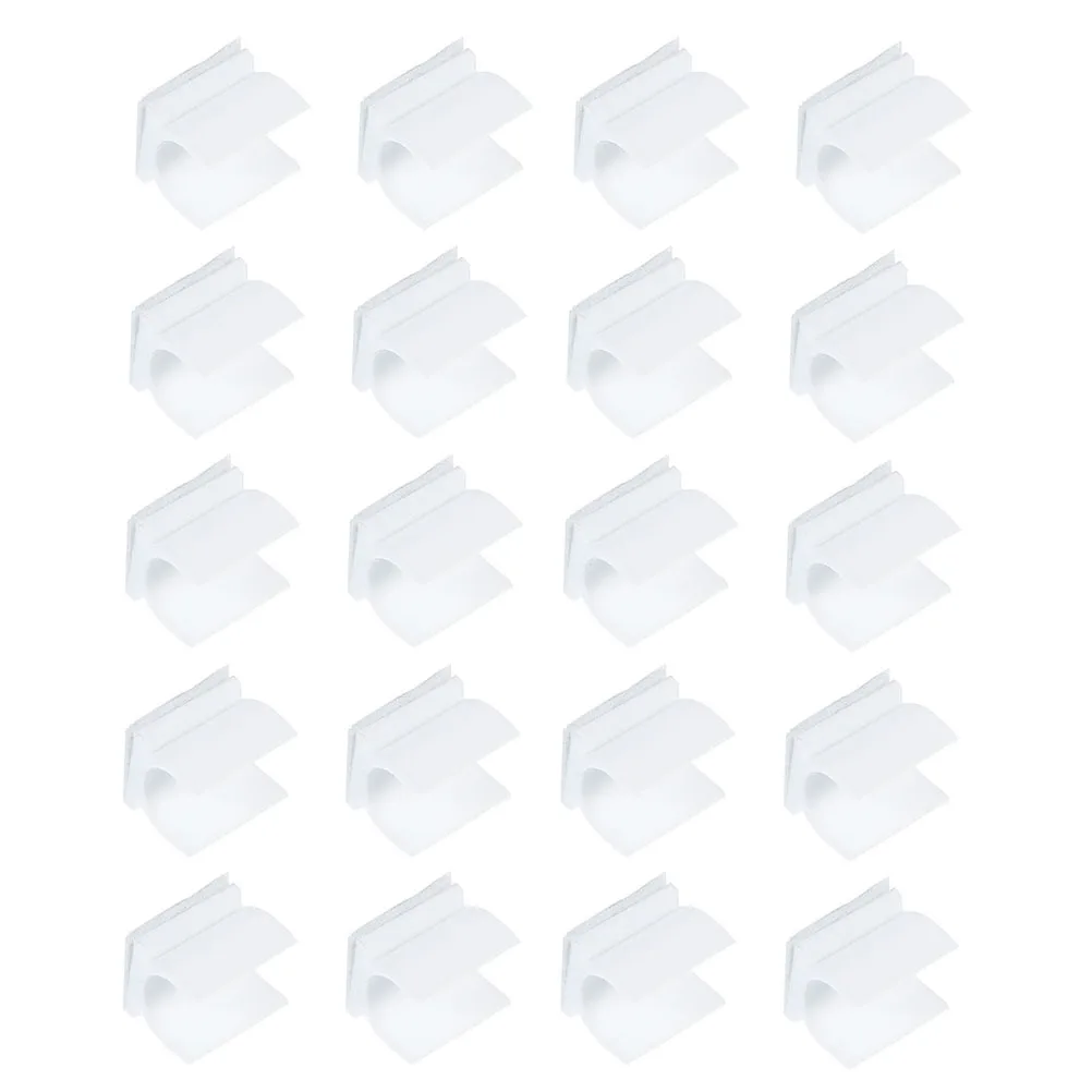 

125pcs Pen Clips Buckle Compact Adhesive Clamps Holders for Pencils Plastic Lightweight Storage School Office