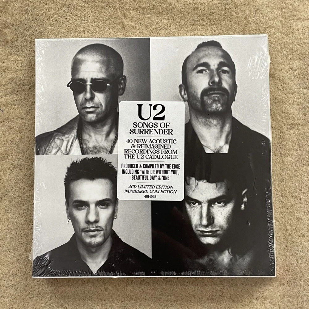 

U2 Songs Of Surrender 4CD Super Deluxe 2023 Reimagined Acoustic Classic Rock, совершенно новый, в запечатанной упаковке